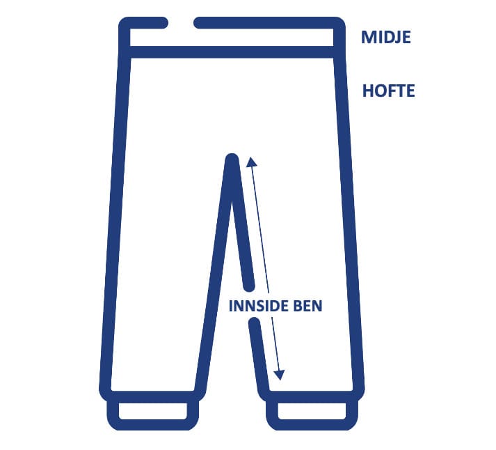 Sketch NO1 Størrelsesguide